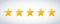 Five stars customer product rating review flat icon for apps and websites