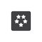 Five stars hotel rating icon vector