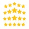 Five Stars Rating Gold icon. 3D cartoon game design ui elements. Win Prizes, Ratting, Award, Success concept. Vector