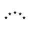 Five stars rating icon .  black stars - best, top