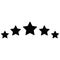 Five stars rating icon .  black stars - best, top
