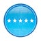 Five stars rating icon floral blue round button