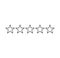 Five stars rating. Star icon. Feedback consumer or customer review evaluation banner, satisfaction level and critic icon