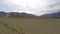 Five stone pyramids in the desert of Caral, Lima, Peru