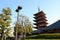 Five-storey pagoda at Sensoji Temple in Tokyo