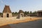 Five storeyed East Gopura and the prakara, Pattabhirama Temple, Hampi, Karnataka. View from north west.