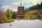 Five storied pagoda at Seiryu-ji Buddhist temple in Aomori, Japan