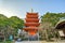 Five Storied Pagoda in Tochoji Temple in Hakata, Fukuoka, Japan