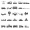 five vector icons of transport theme