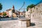 Five wells square and old town in Zadar, Croatia