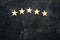 Five wooden stars