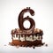 Five-year Celebration With Number Six Cake: Sepia Tone Photography