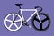 Fixed Gear Bicycle Vector Illustation