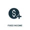 Fixed Income icon from investment collection. Simple line Fixed Income icon for templates, web design and infographics