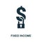 Fixed Income icon. Simple creative element. Filled monochrome Fixed Income icon for templates, infographics and banners