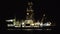 An Fixed Offshore Oil Platform With Night Lights