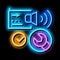 fixed radio sound neon glow icon illustration