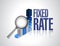 fixed rate business graph illustration