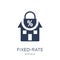 Fixed-rate mortgage icon. Trendy flat vector Fixed-rate mortgage