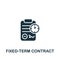 Fixed-Term Contract icon. Monochrome simple Talent Development icon for templates, web design and infographics