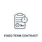 Fixed-Term Contract icon. Monochrome simple Talent Development icon for templates, web design and infographics