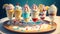 Fizz and Fun A Nostalgic Ice Cream Float for National Banana Split Day.AI Generated