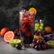 Fizzy and Fruity Calimocho Mocktail with Fresh Fruit