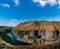 Fjadrargljufur basaltic canyon panorama, river and viewpoint