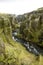 Fjadrargljufur Canyon, Iceland, South Iceland, Green stunning view one of the most beautiful canyon