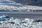 Fjallsarlon iceberg lagoon and Fjallsjokull glaciar in Iceland