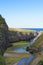 The fjord Geodha Smoo seen from above the Smoo Cave