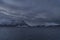 Fjord near Narvik during the polar night, Norway