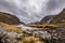 Fjord river bad weather clouds autumn