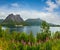 Fjord summer cloudy view, Norway