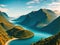 Fjords Incorporate a foreground element made with generative ai