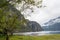 Fjords on Lake Eidfjordvatnet, in the village of Ã˜vre Eidfjord Ovre Eidfjord in the municipality of Eidfjord in Norway