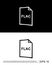 flac file format icon template