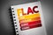 FLAC - Free Lossless Audio Codec acronym on notepad, technology concept background