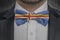 Flag of Aland Island on bowtie elegance business man suit