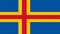 Flag of Aland Islands. Aland Islands. smallest region of Finland.European region