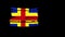 Flag of Aland. Nationals flags of world country turning