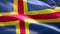 Flag of Aland waving in the wind. 4K High Resolution Full HD. Looping Video of International Flag of Aland.