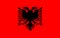 Flag of Albania - proper dimensions . Illustration design