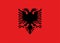 Flag Albania vector illustration symbol national country icon. Freedom nation flag Albania independence patriotism celebration