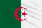 Flag Algeria swaying in the wind, realistic vector