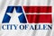 Flag of Allen city, Texas US