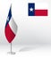 Flag of american state of Texas on flagpole for registration of solemn event, meeting foreign guests. Day of state of Texas.