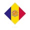 Flag of Andorra participant of the Europe football competition.