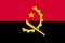 Flag of Angola. Official colors. Flat vector illustration