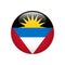 Flag Antigua and Barbuda button